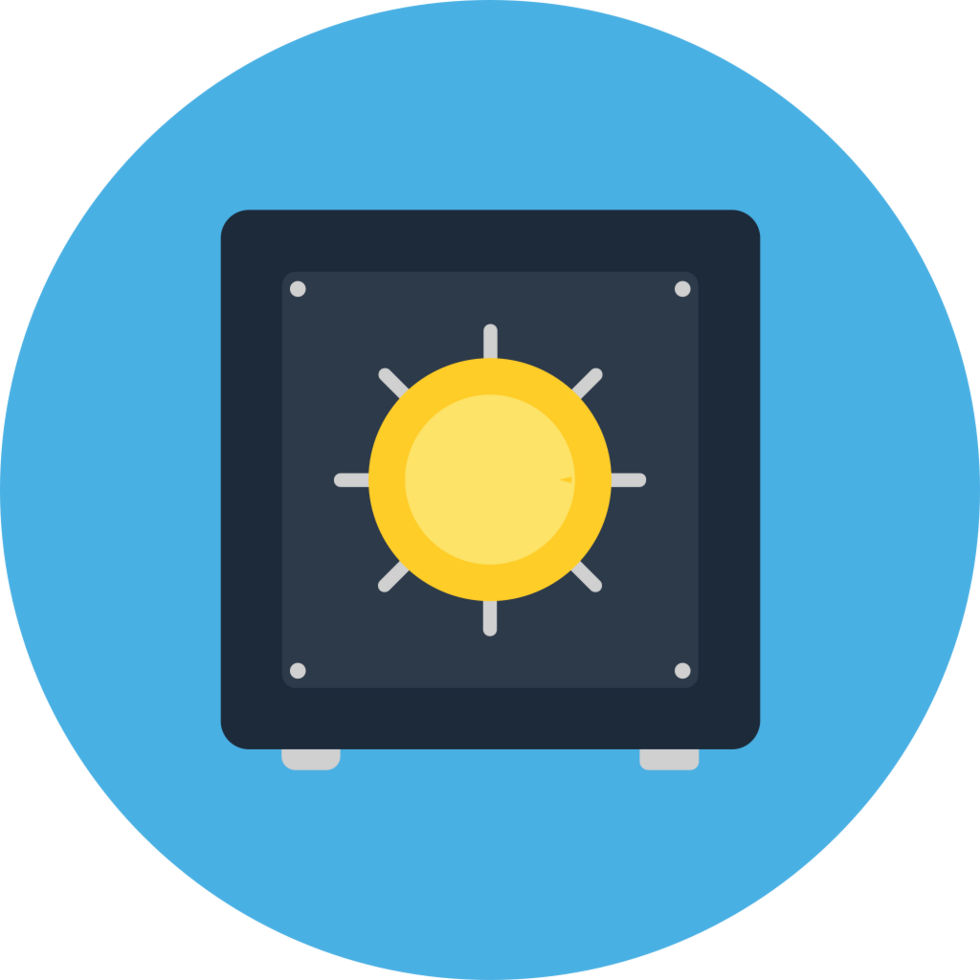 Money icon safety box vector