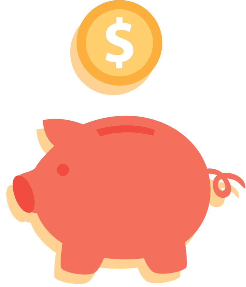 Money saving piggy bank vector