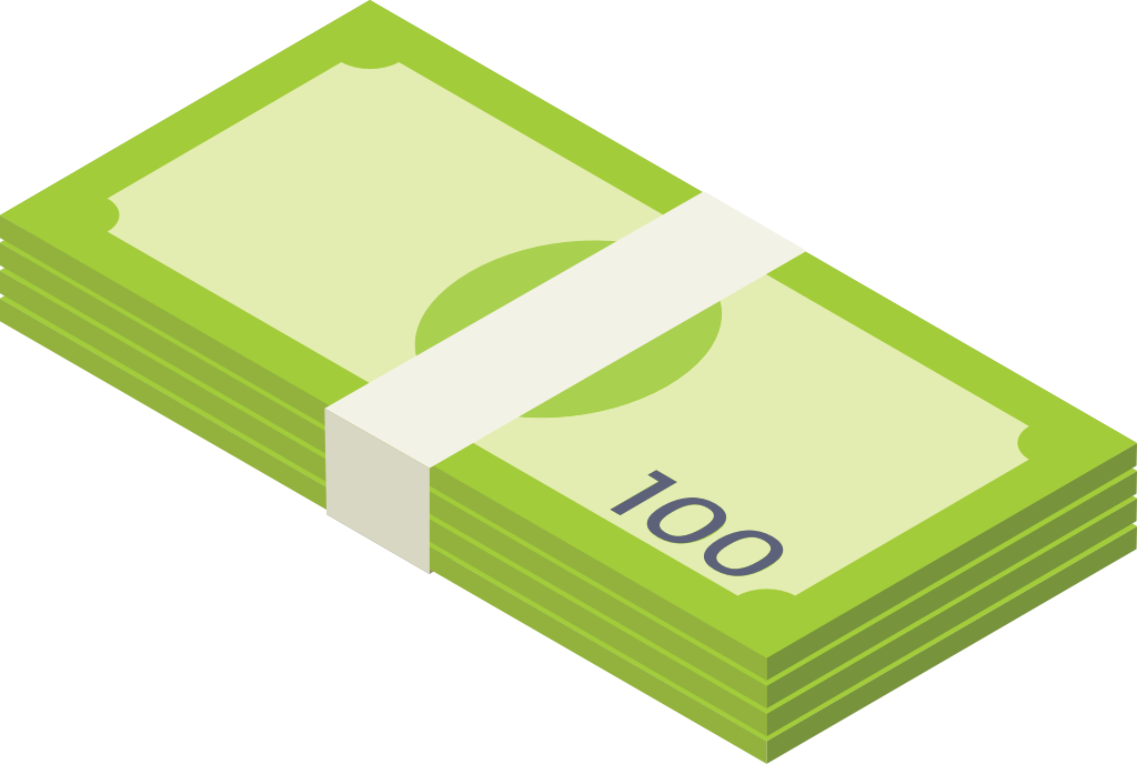 Money isometric dollar vector
