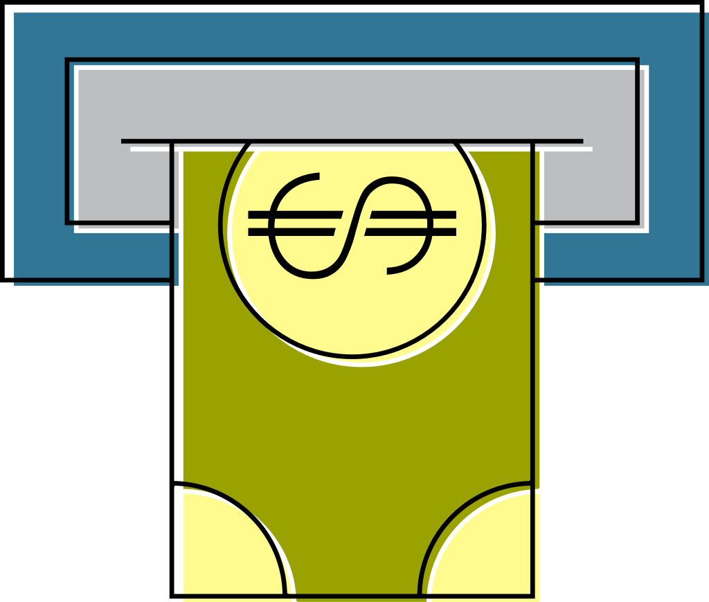 Thin line finance icon withdraw vector