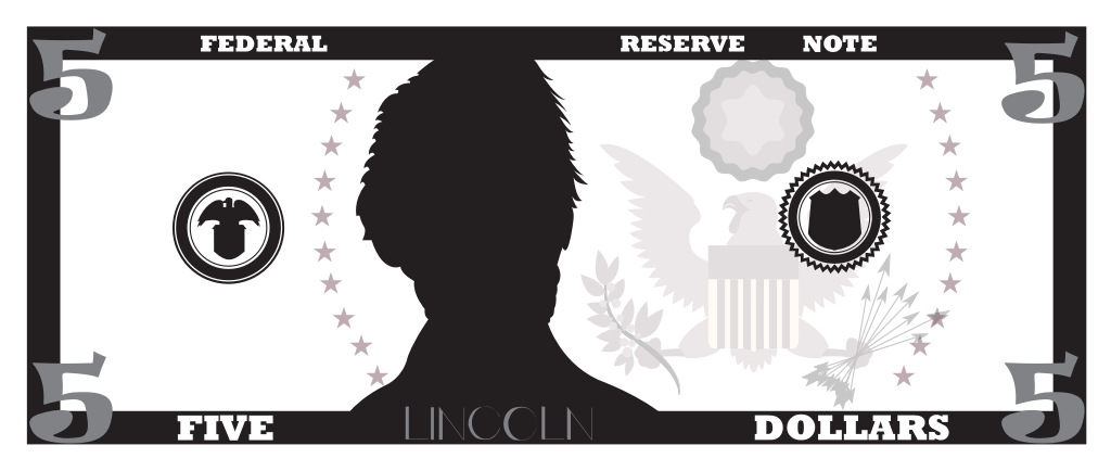 5 dollar USA vector