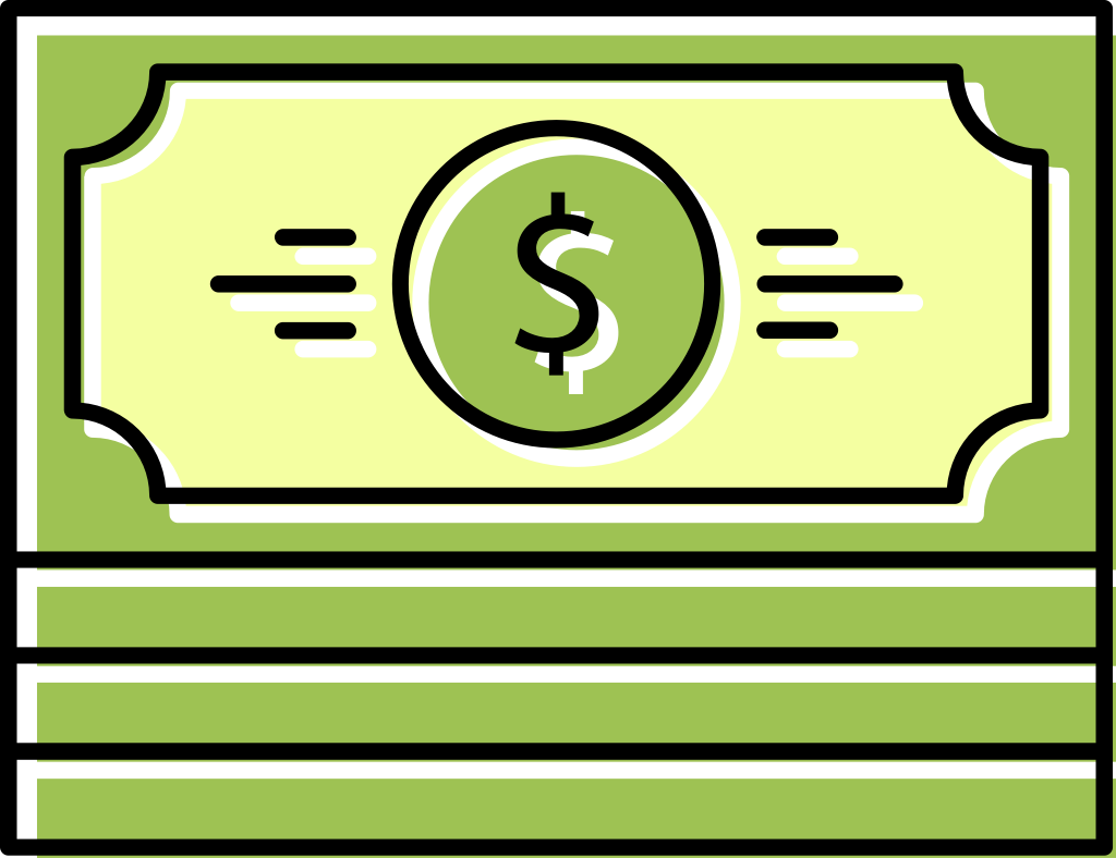 Thin line finance icon pile of bill vector