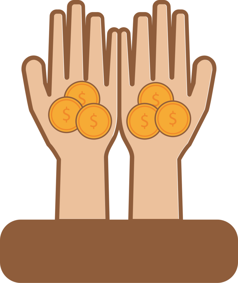 Donate money vector