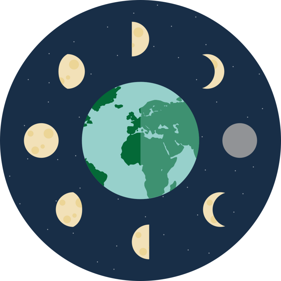 Moon phase icon vector