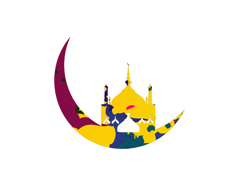 Ramadan crescent moon vector