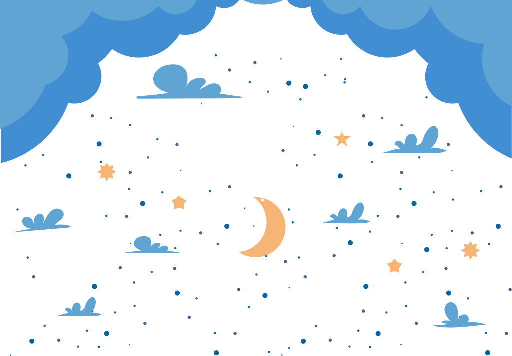 Moon and cloud background vector