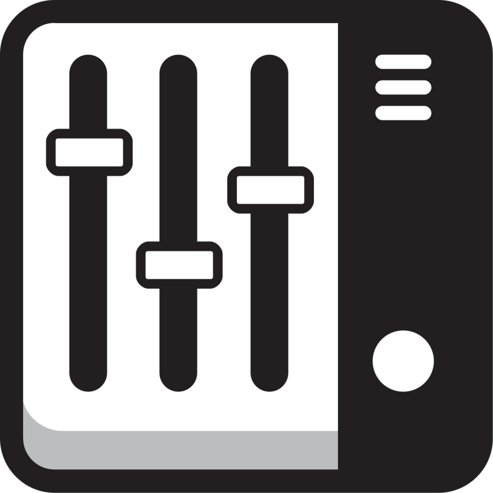 Round square music icon  vector