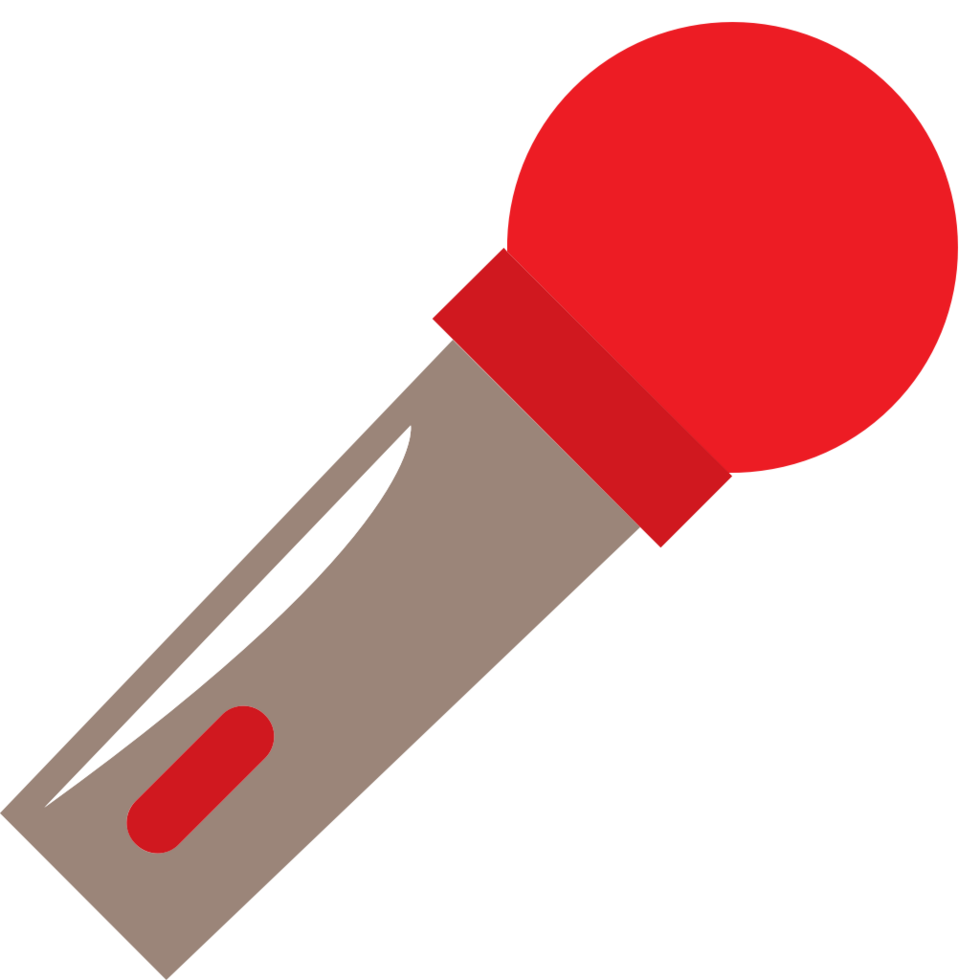 Cute music icon microphone vector