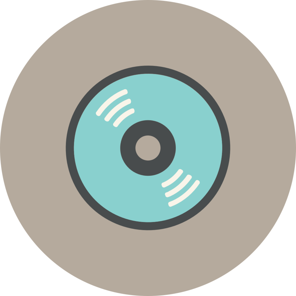 icono de círculo de música cd vector