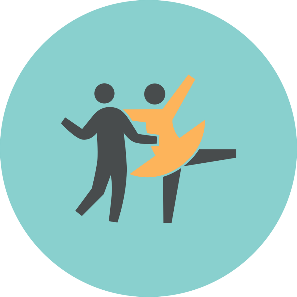 Music circle icon dance  vector