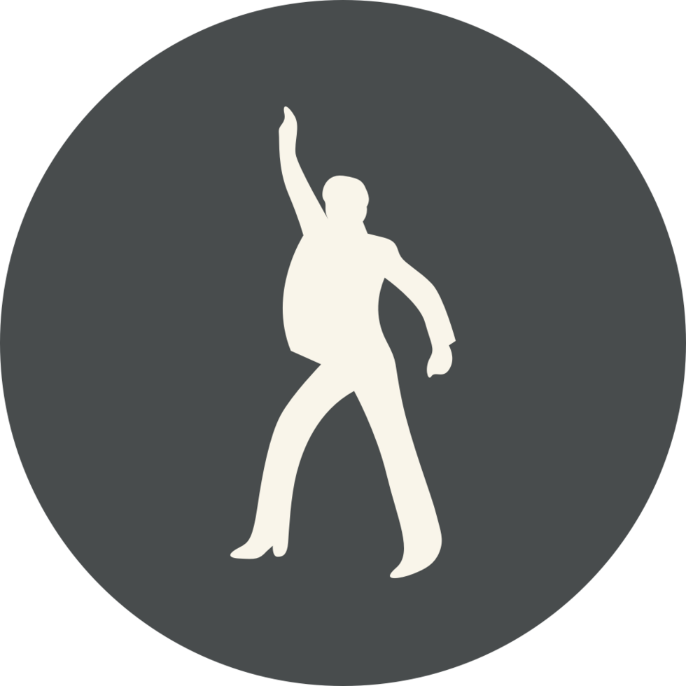 Music circle icon dance vector