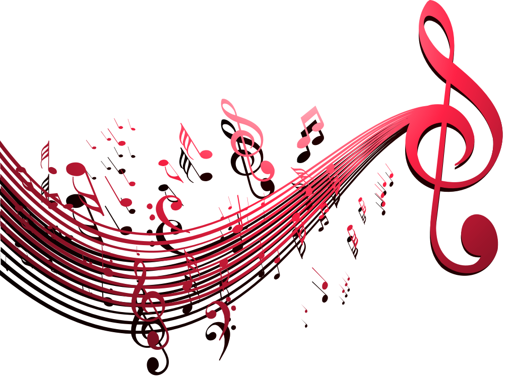 Music note background vector