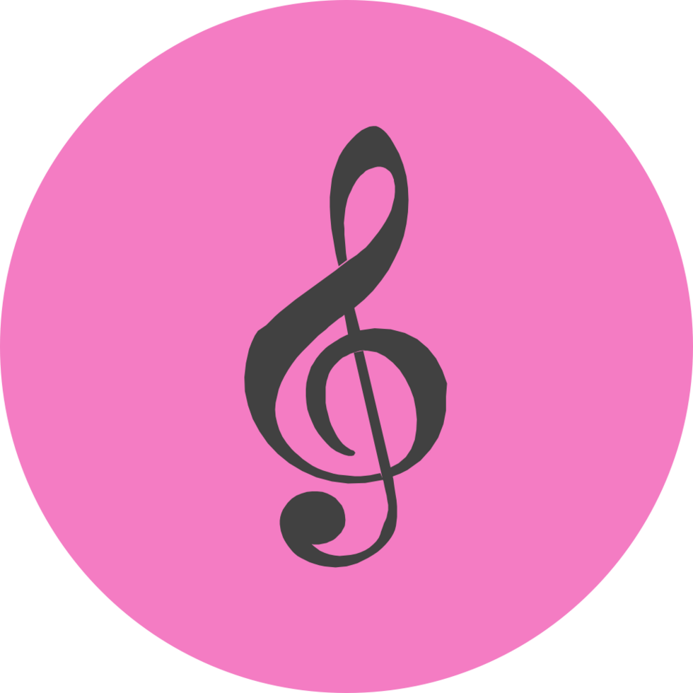 Musical note symbol circle icon vector