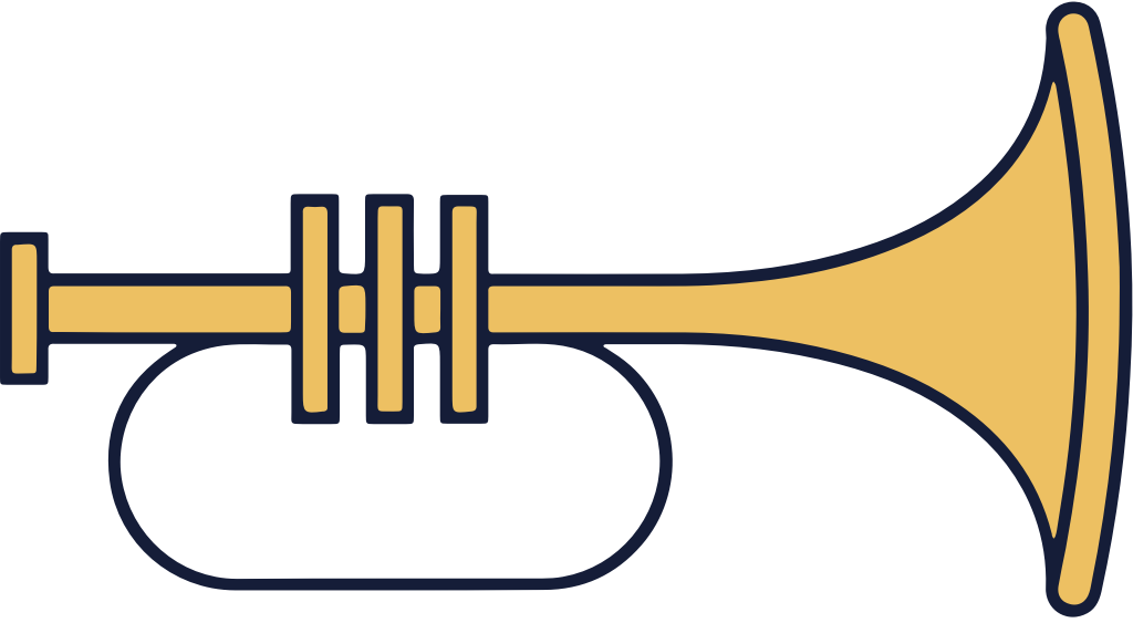 Music instruments trumphet vector