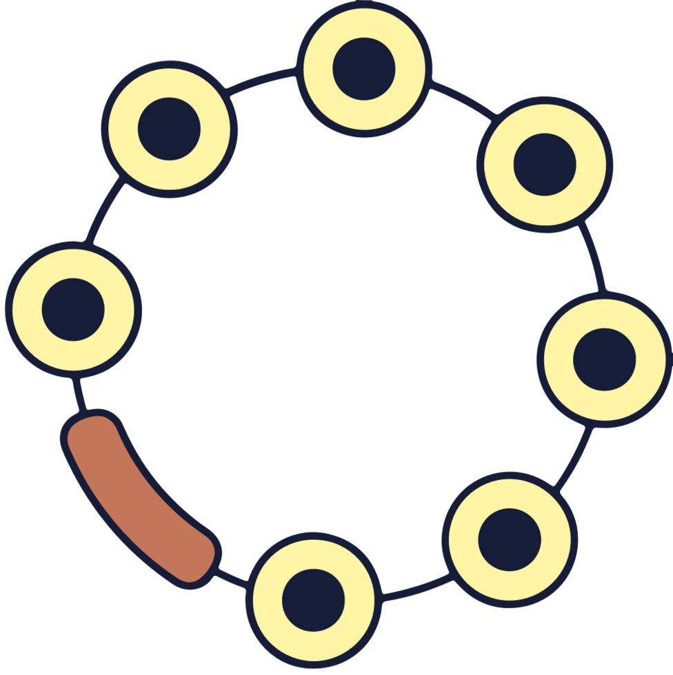 Music instruments tambourine vector
