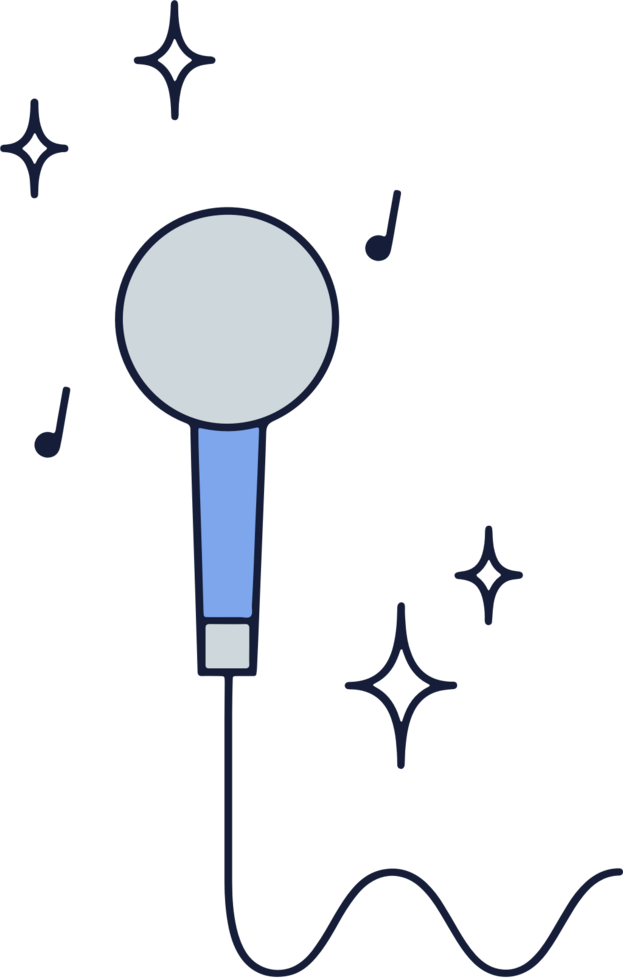 Music instruments microphone vector