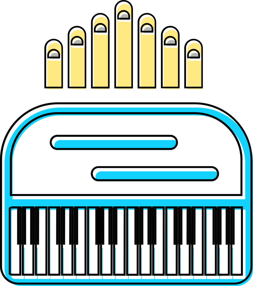 Music instrument piano vector