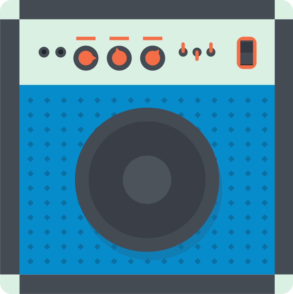 Music equipment speaker vector