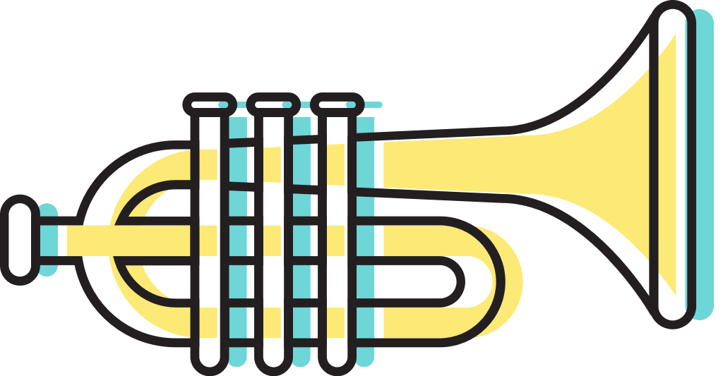 Music instrument trumphet vector