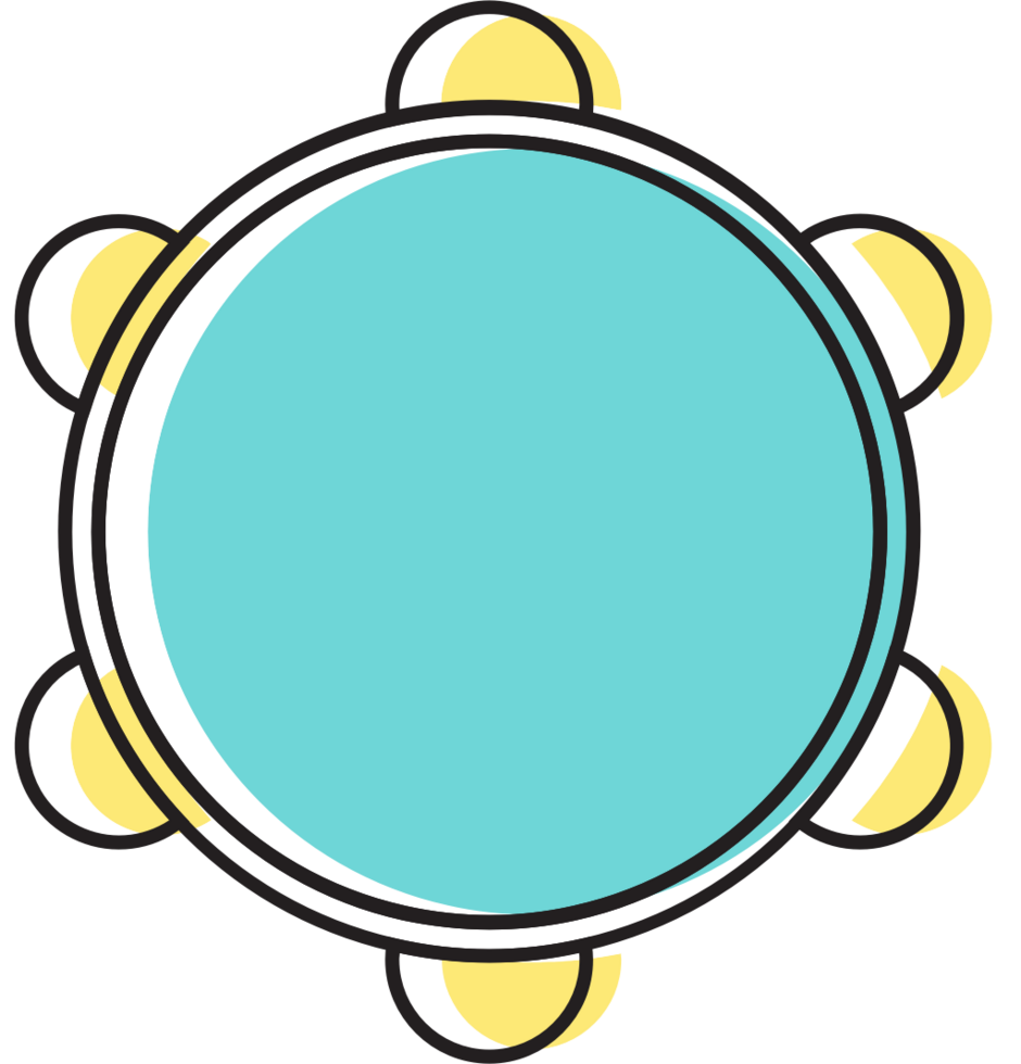 Music instrument tambourine vector