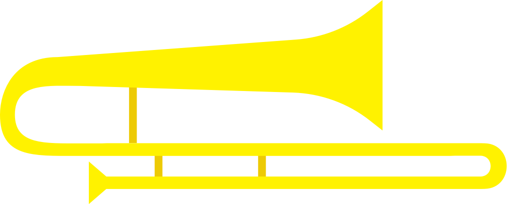 Music wind instrument trombone vector