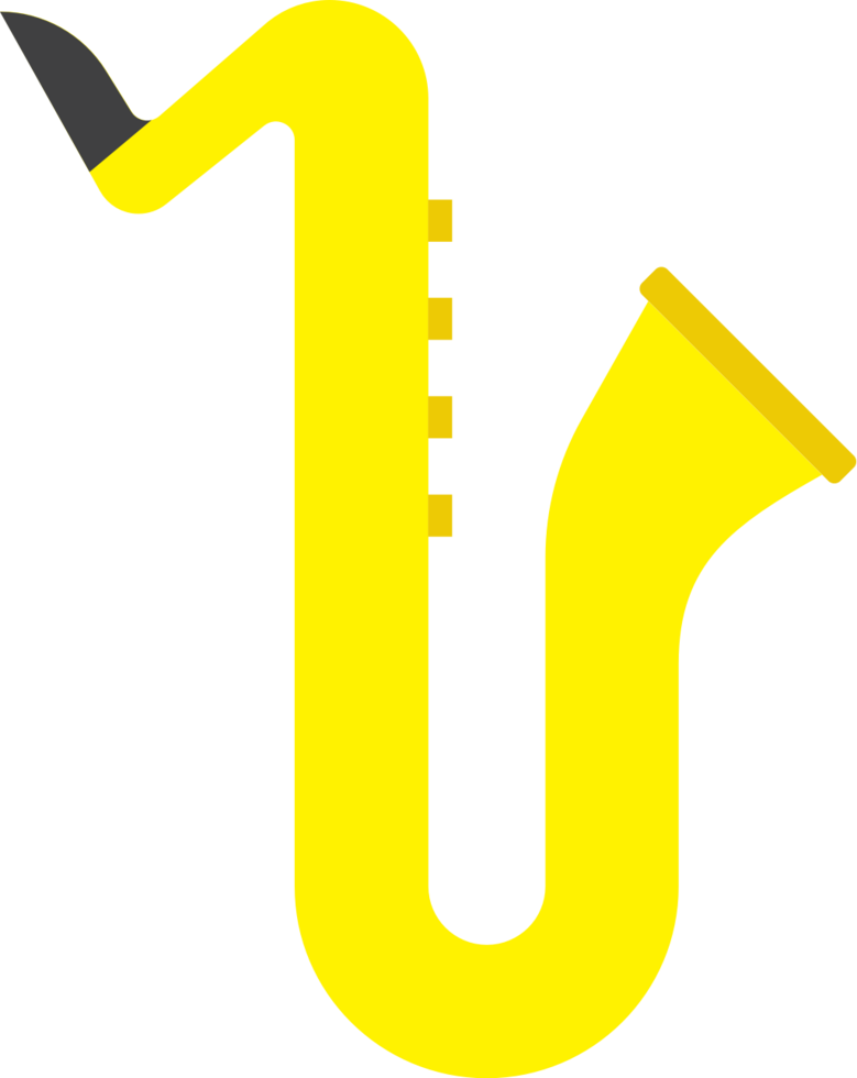 Music wind instrument saxophone vector