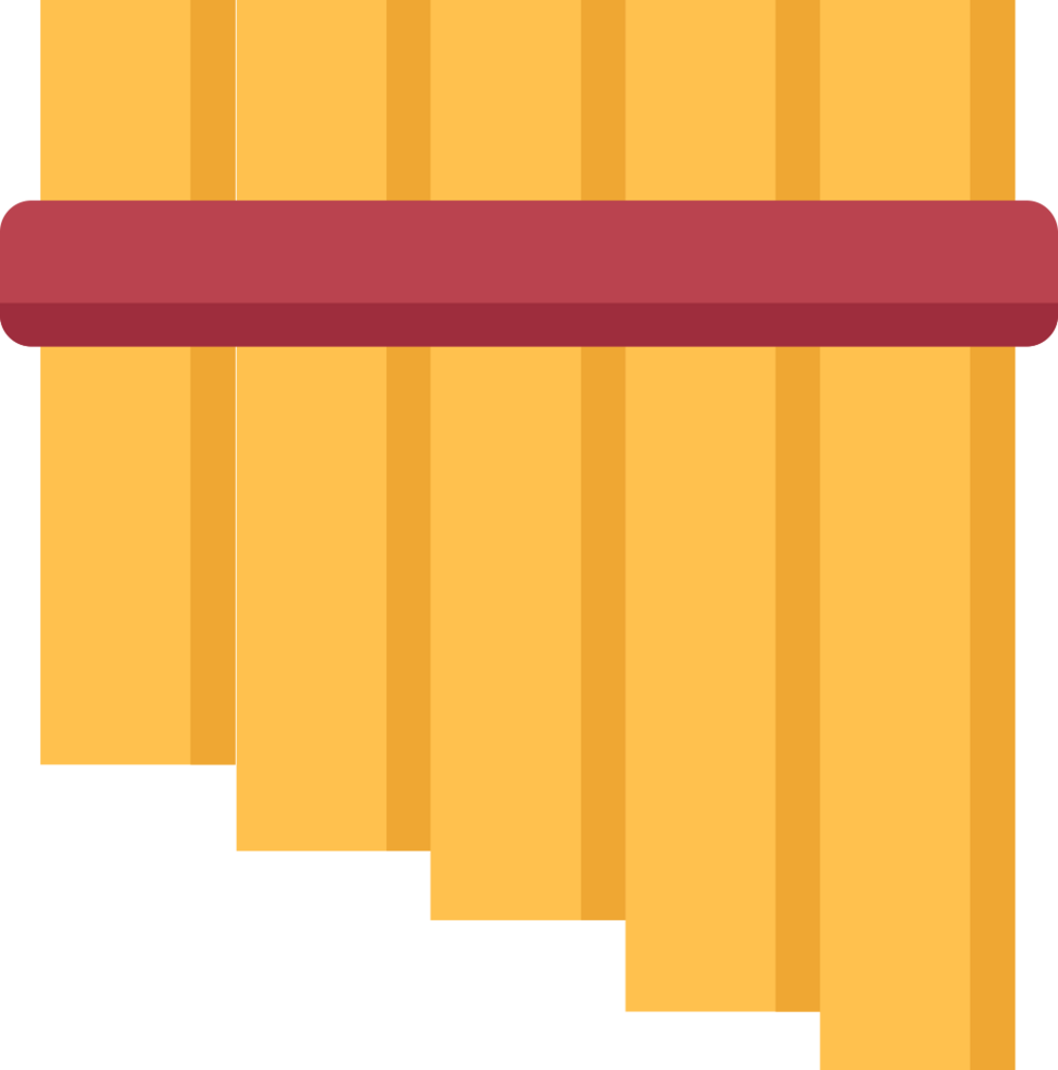 Music instrument flute vector