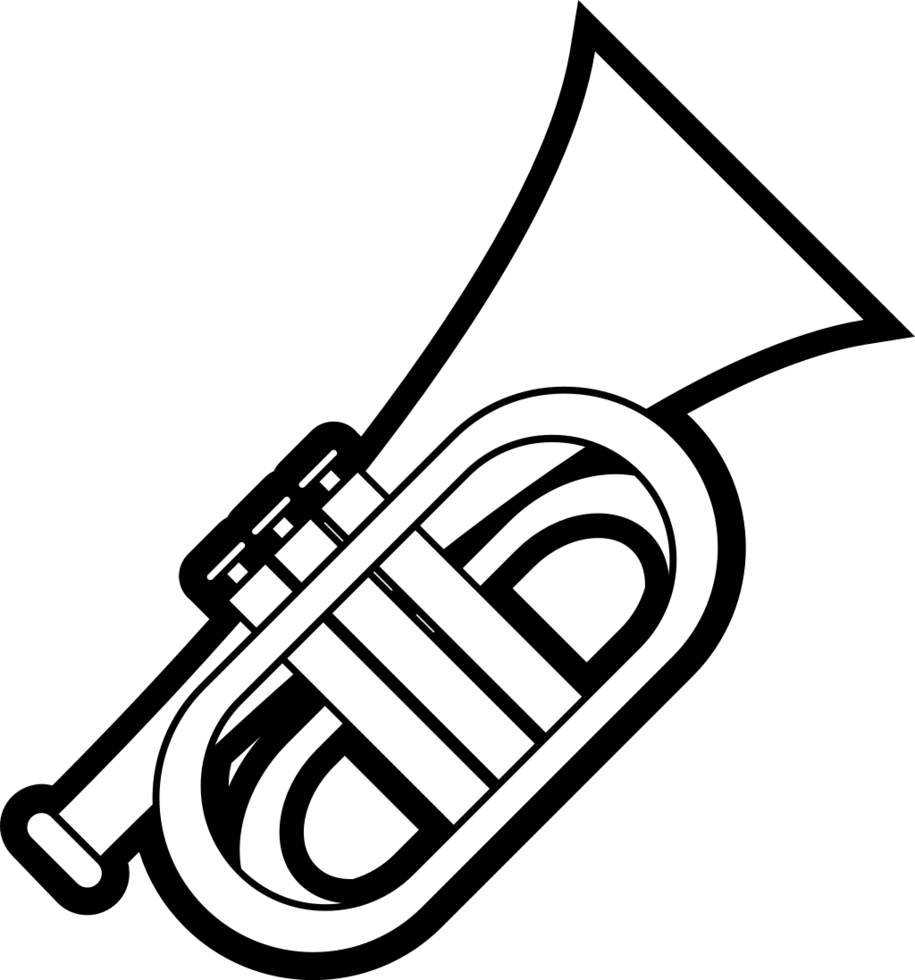 Music instrument trumphet vector