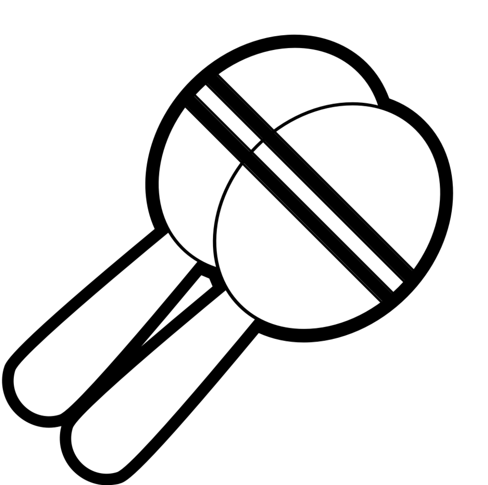 Music instrument maraca vector