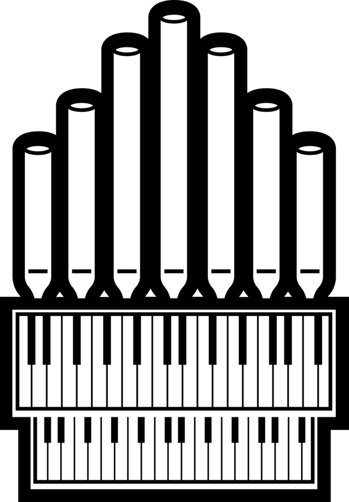 Music instrument church piano vector