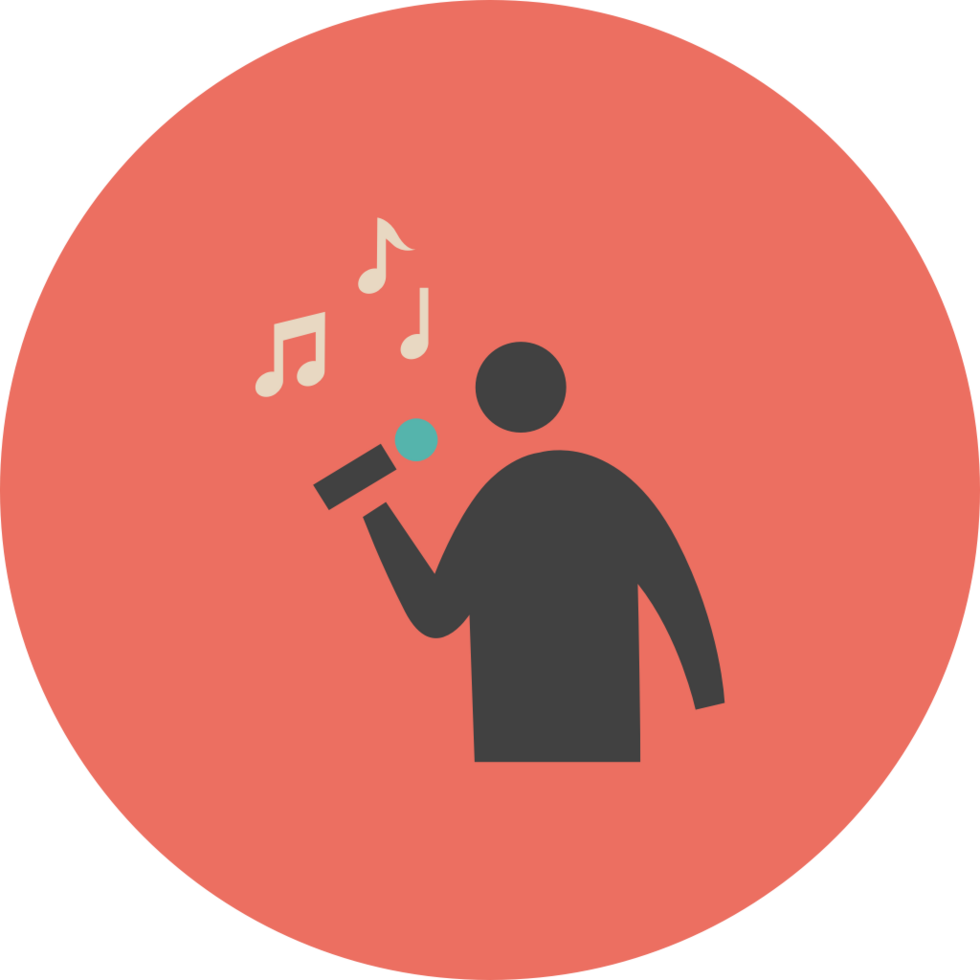 Music flat icon sing vector