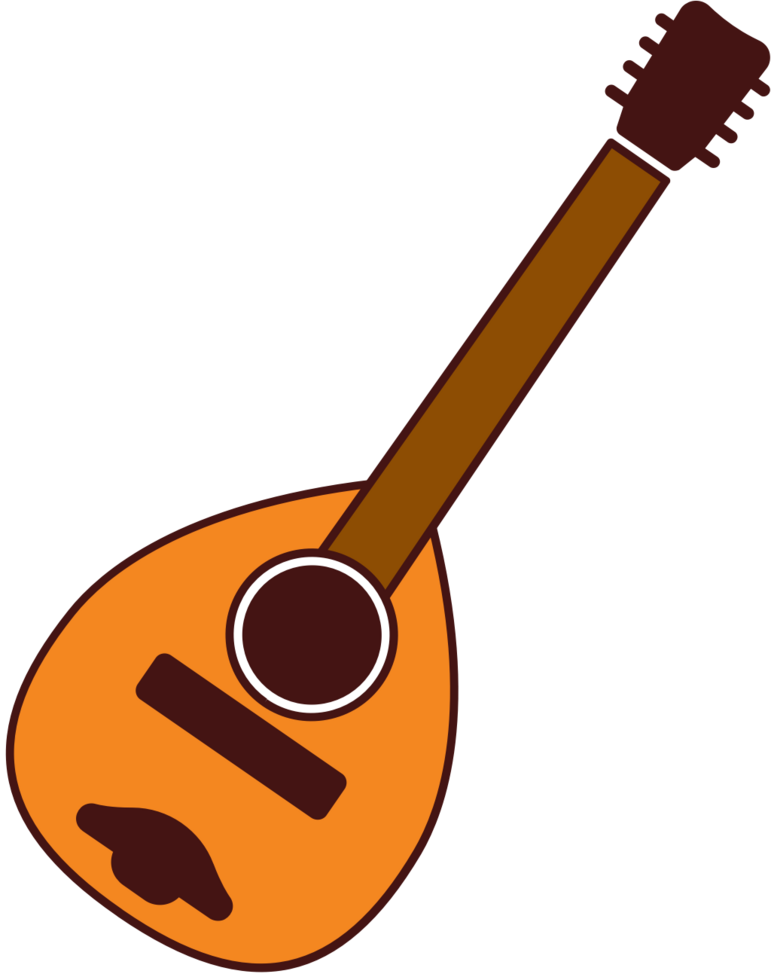 Stringed music instrument banjo vector