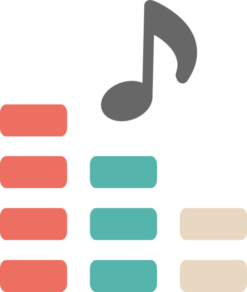 Music flat icon bar vector