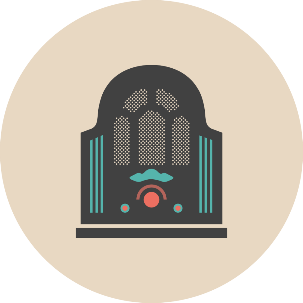 icono de música plana jukebox vector