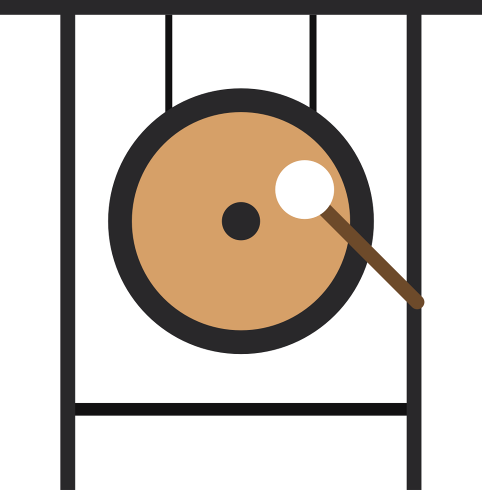 instrumento musical gong vector