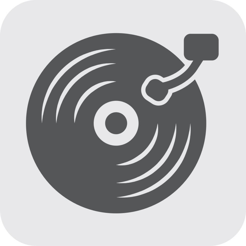 Music instrument icon vinyl record vector