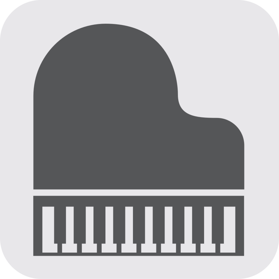 Music instrument icon grand piano vector