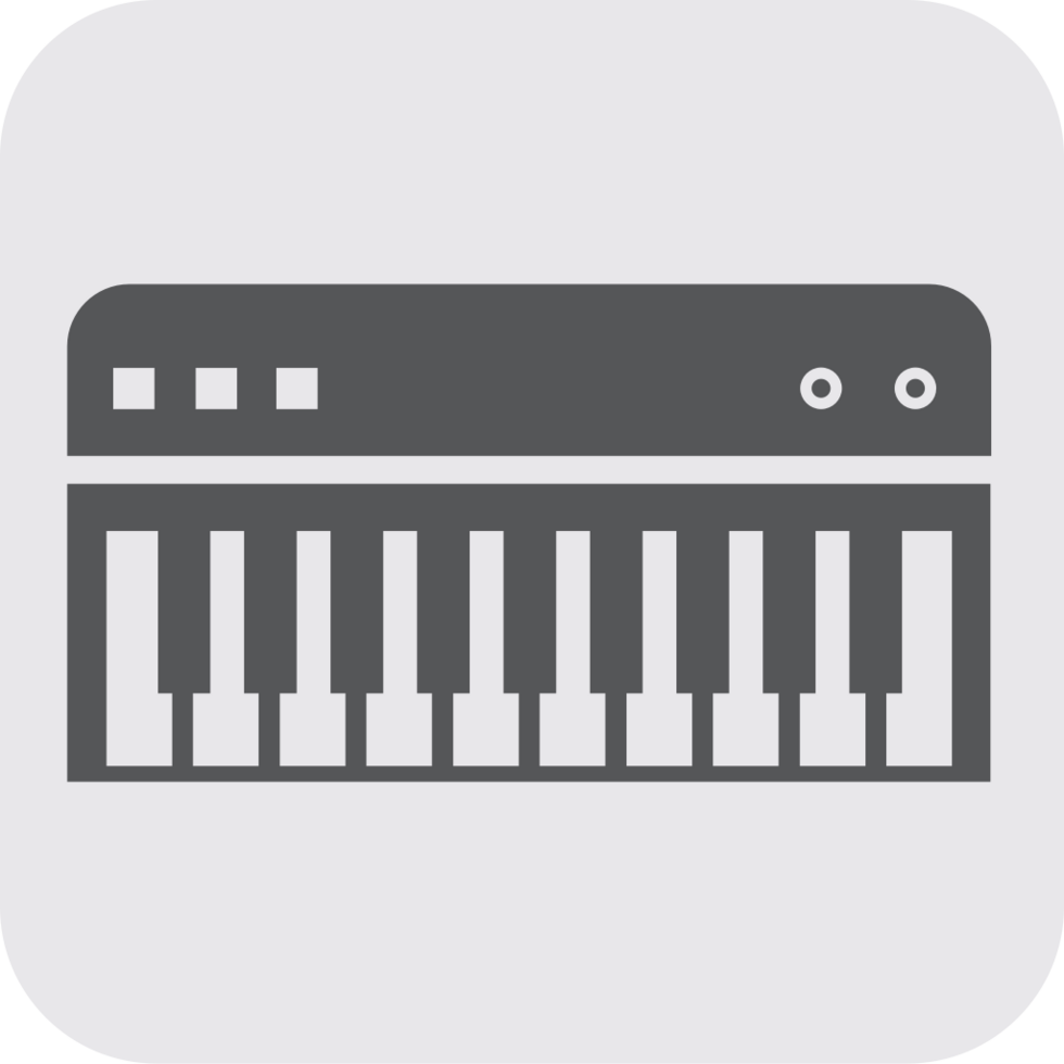 Music instrument icon keyboard piano vector