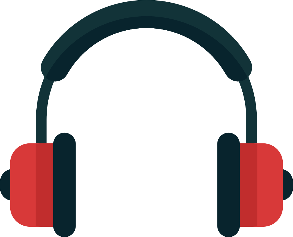 Music headphone vector