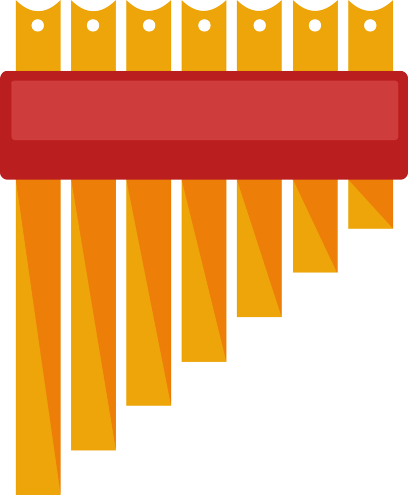 Music instrument flute vector