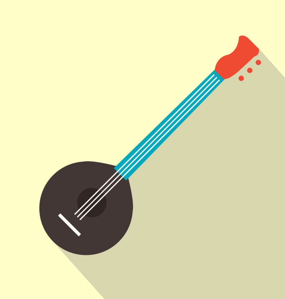 Music instrument banjo vector