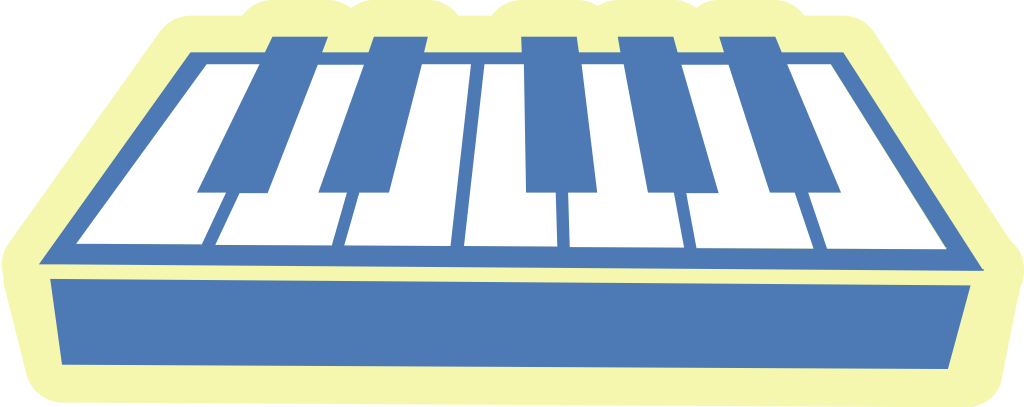 Music icon piano vector