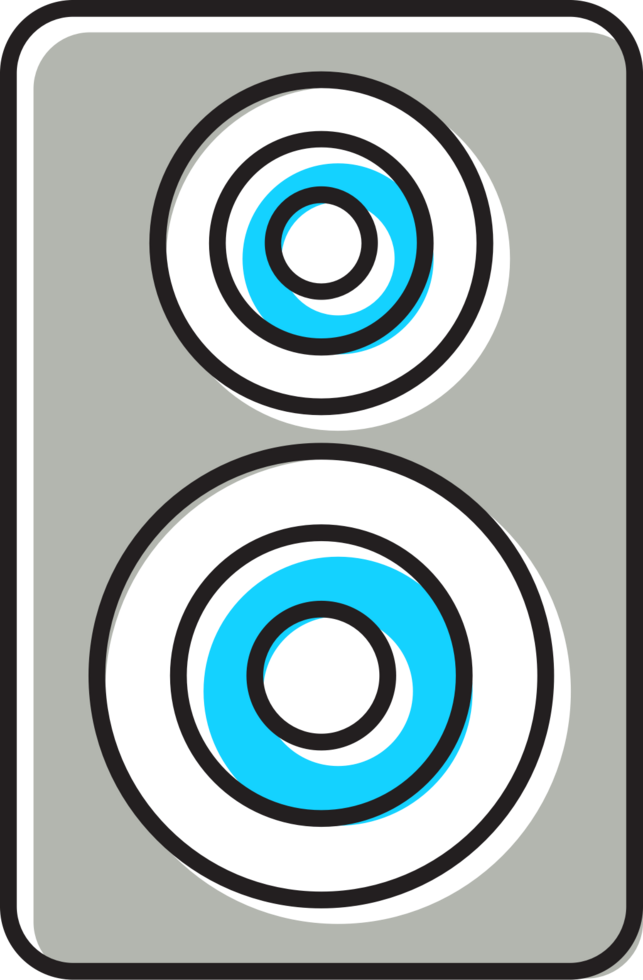 Music instrument line speaker vector