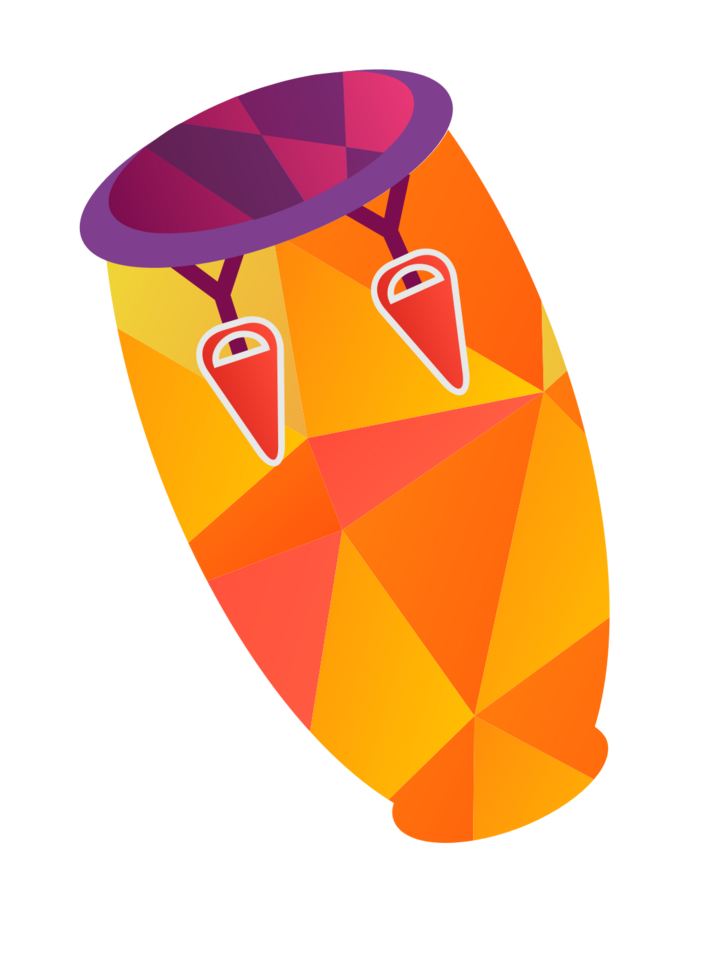 Colorful music instrument djembe vector