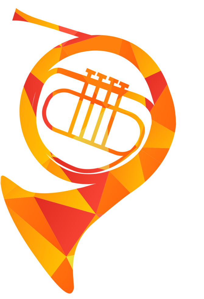 Colorful music instrument tuba vector