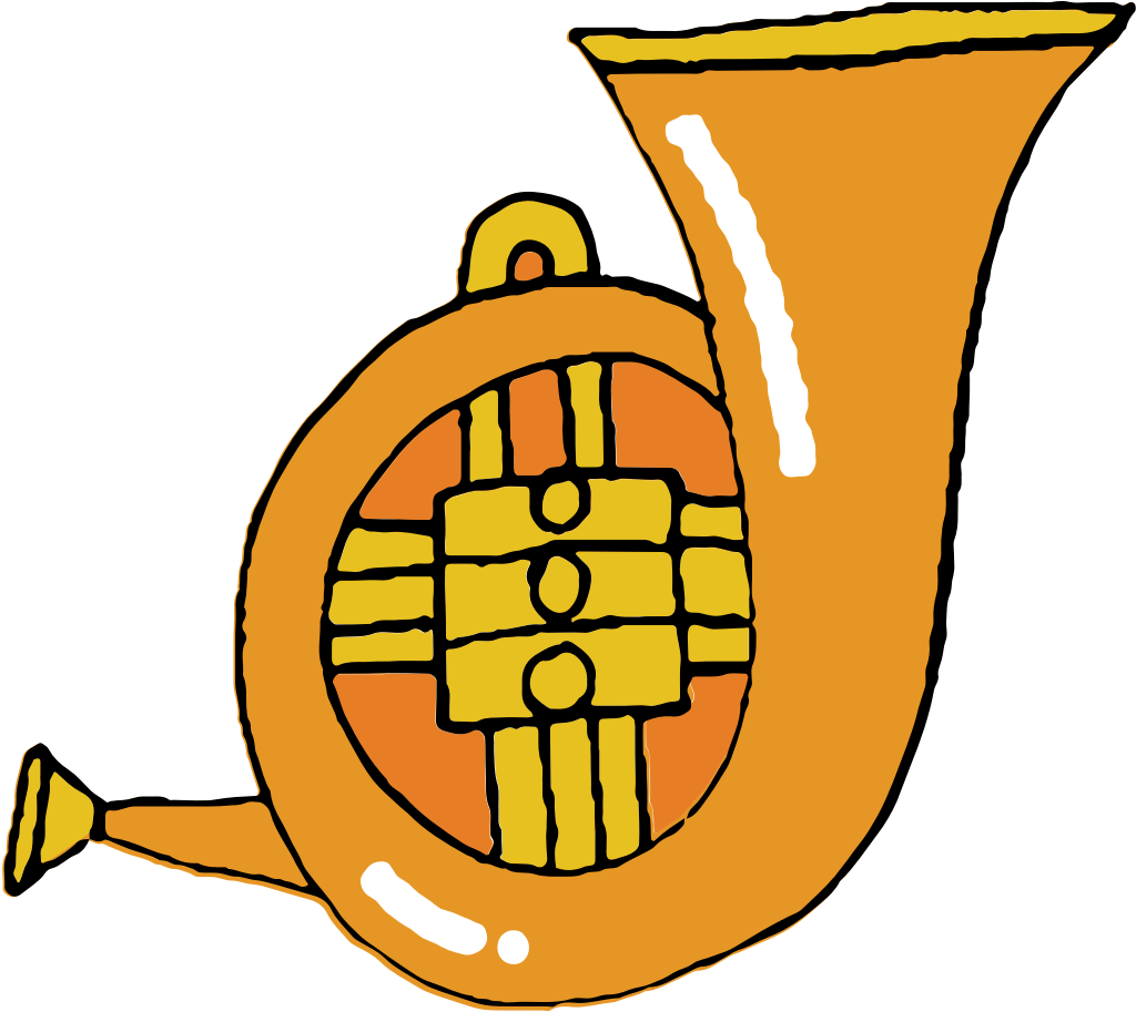 Hand drawn music instrument tuba vector