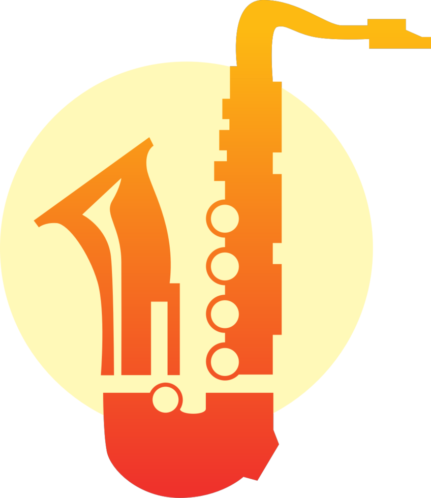 Music instrument saxophone vector