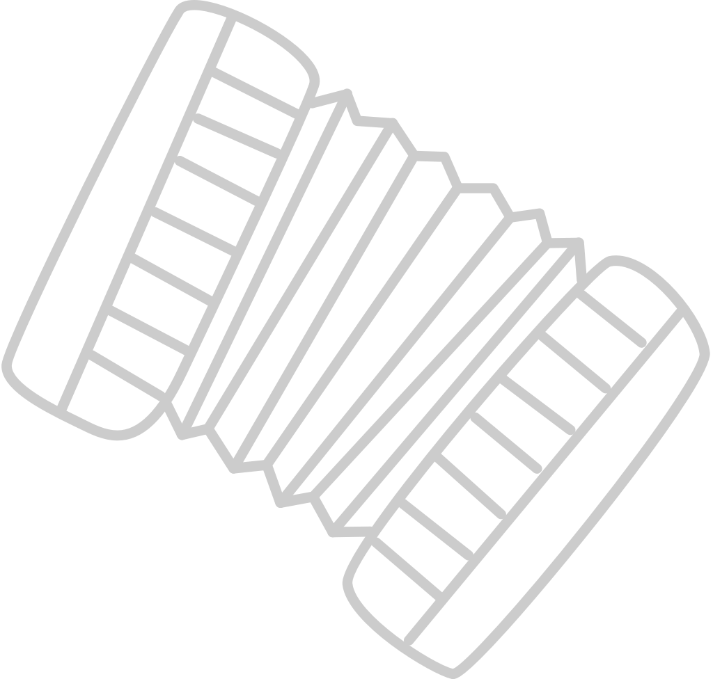 Music instrument outline accordion vector