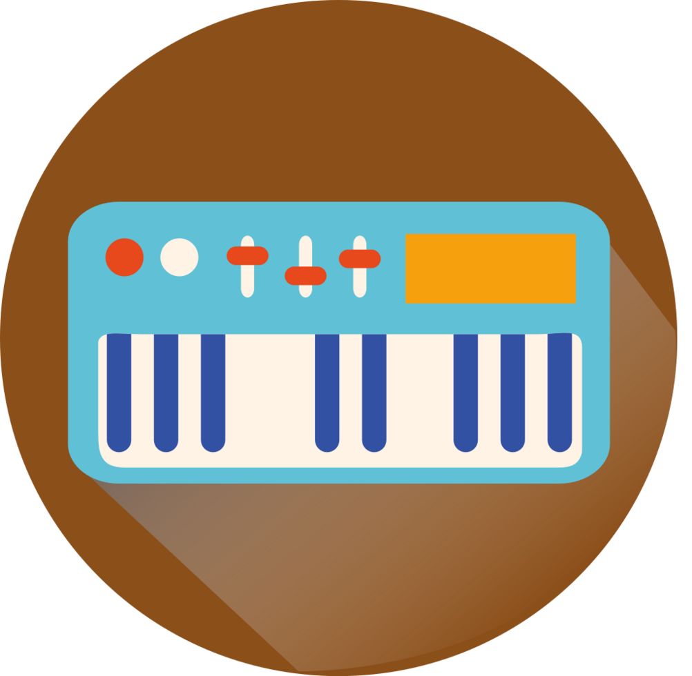 Music icon piano vector