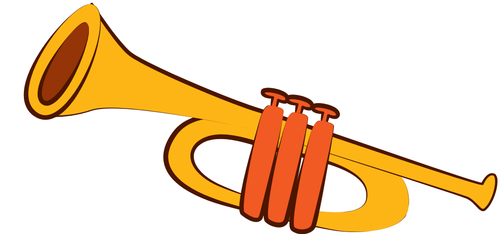 Music instrument trumphet vector